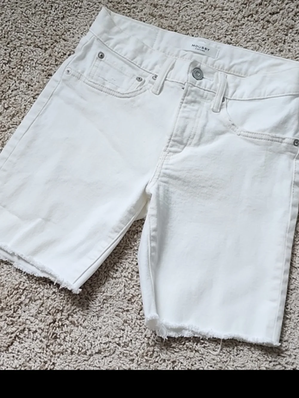 Moussy vintage white denim shorts
